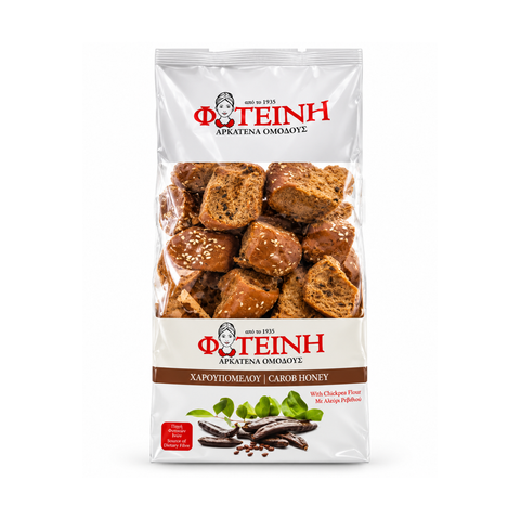 Arkatena Fotini Low Fat Carob Honey Rusks 260g