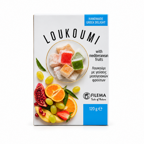 Filema Greek Loukoumi Mediterranean Fruits 120g